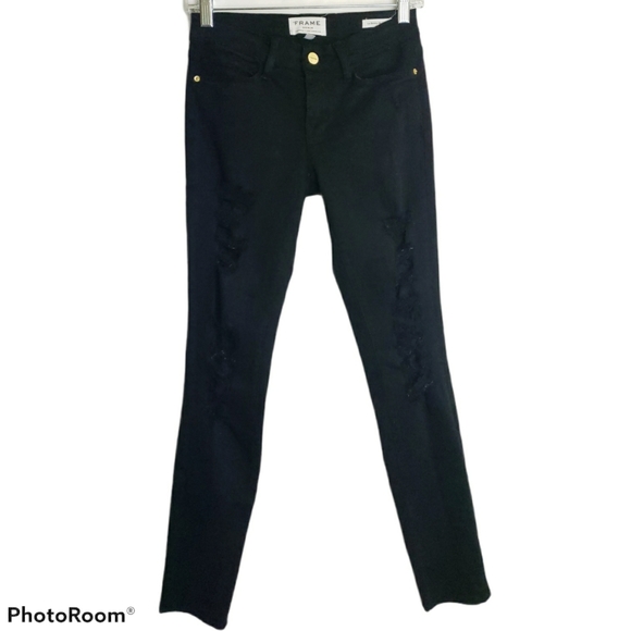 Frame Le Color Rip Skinny Jeans - Picture 2 of 6